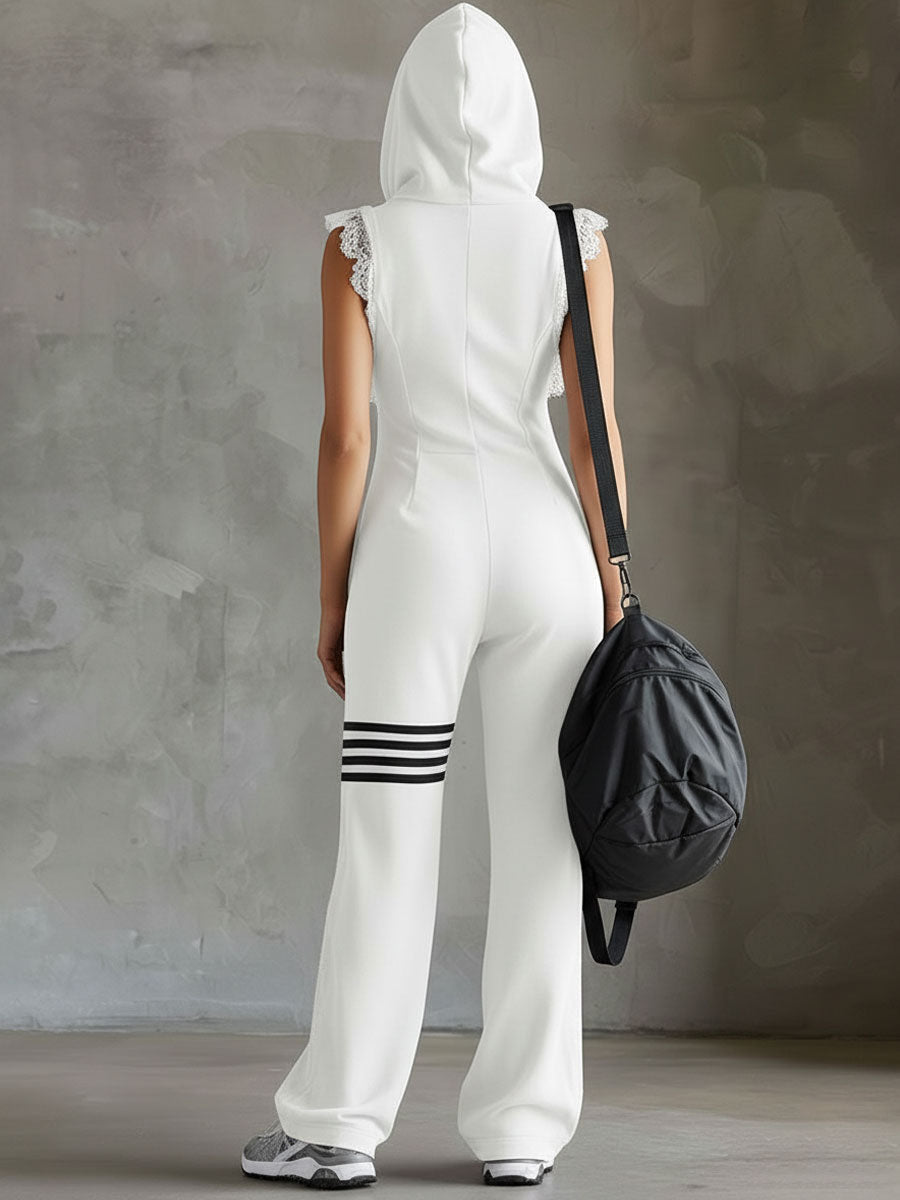 Wilma - Women's Hooded Zip-Up Wide-Leg Jumpsuit - photo 6