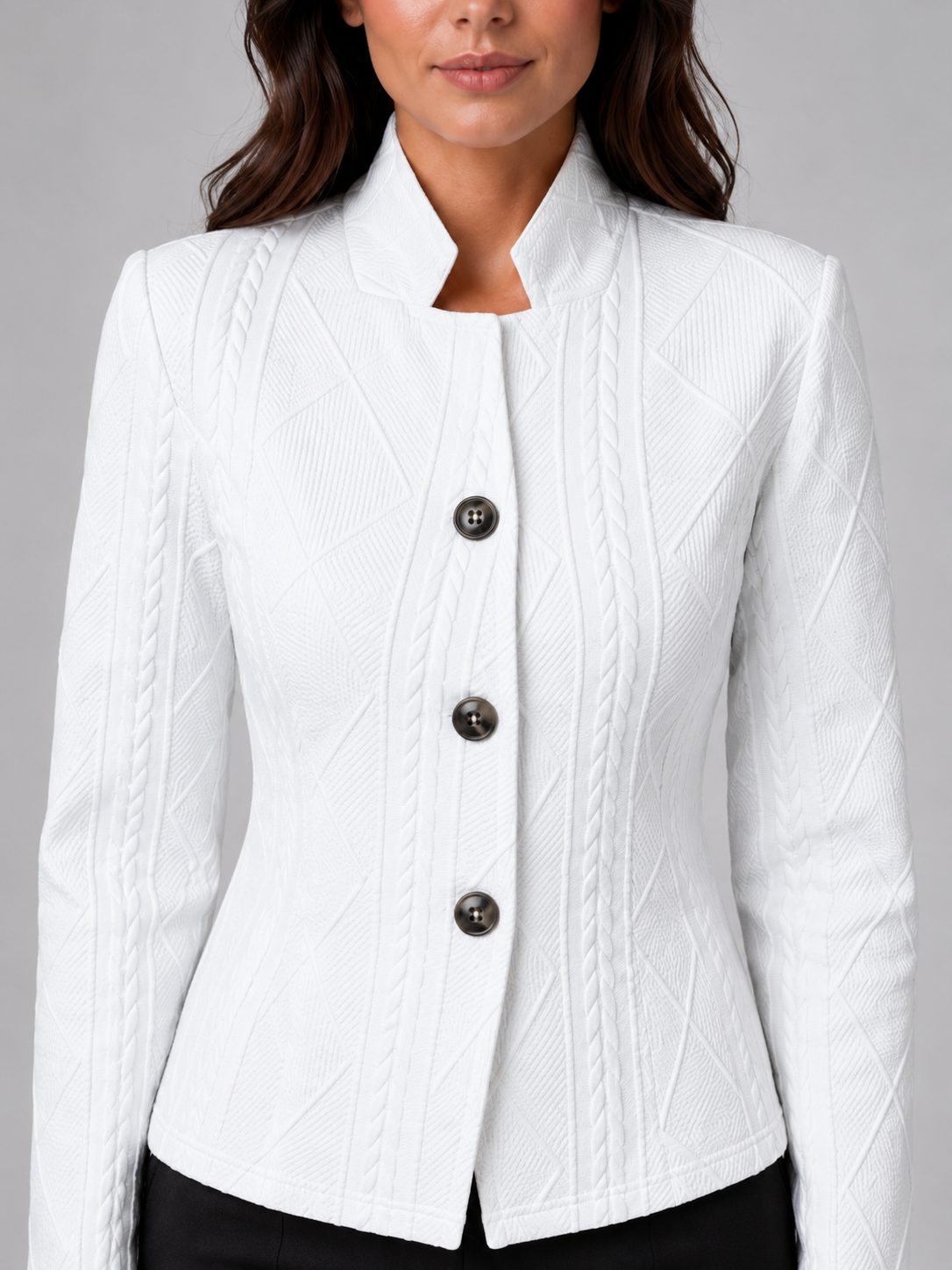 Rosie - Women's Cable Knit Blazer with Tailored Fit