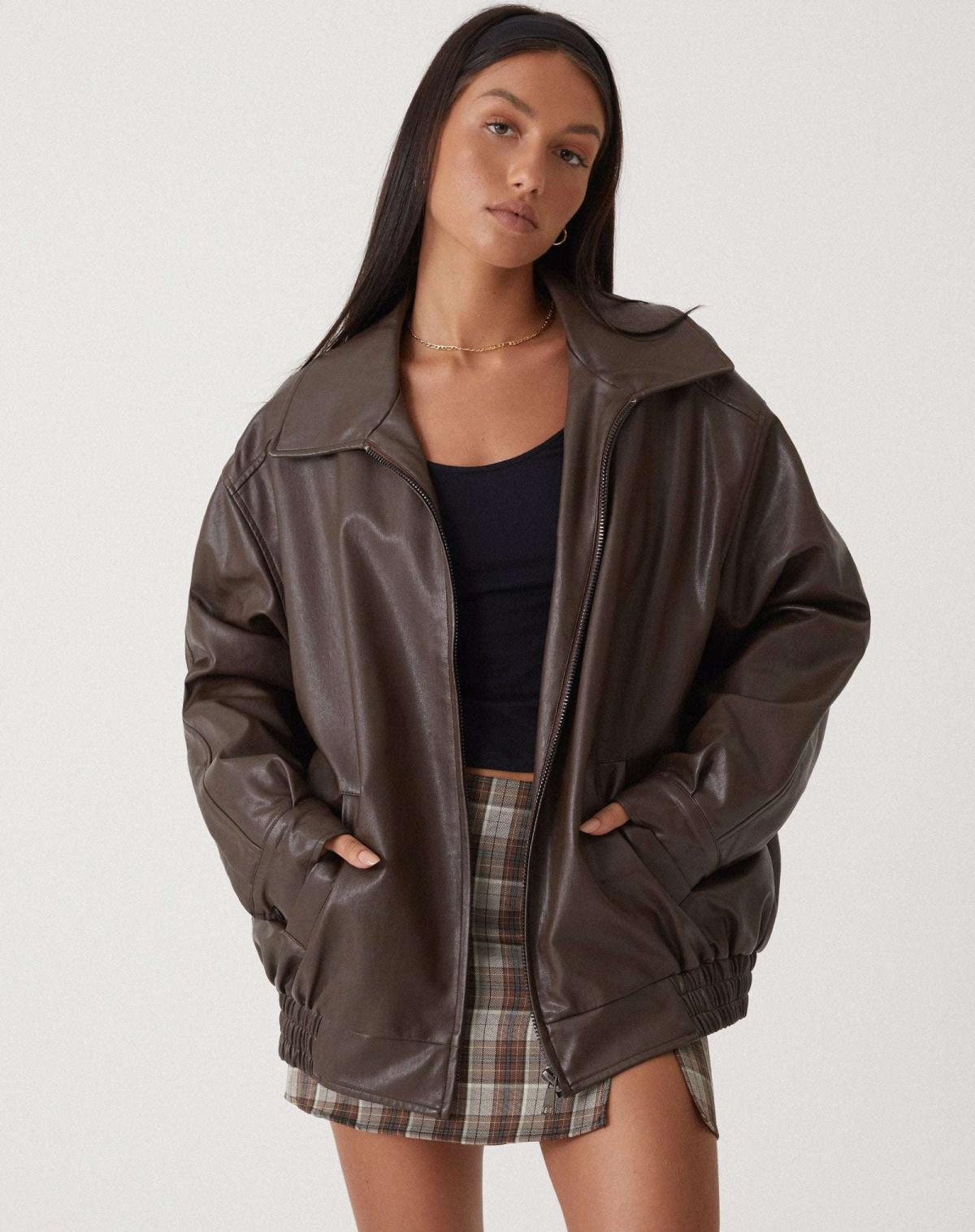 Robin - Women's Oversized Vintage Bomber Jacket - photo 1