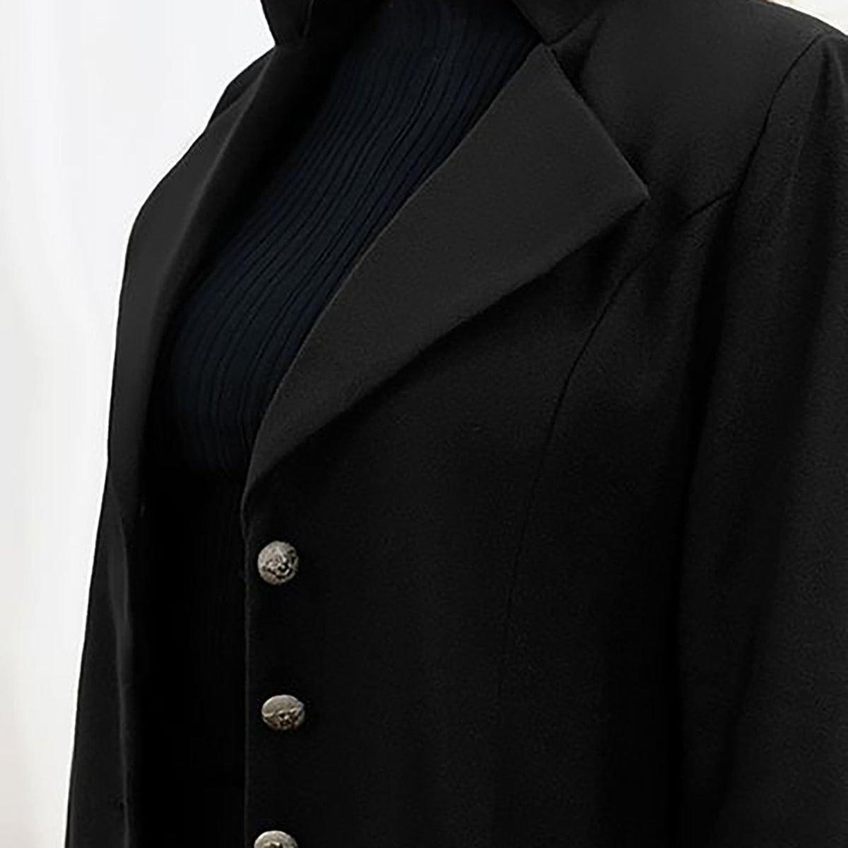 Women's Tailored Longline Trench Coat with Notched Lapels - photo 9