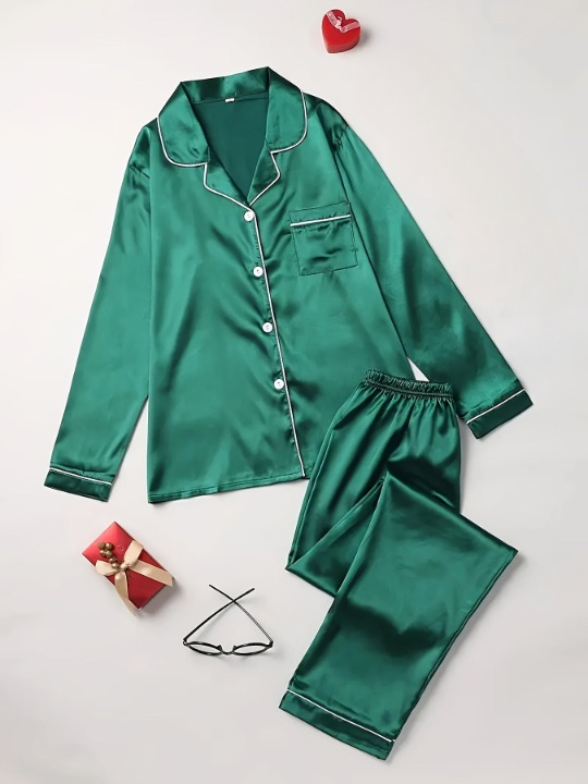 Sadie - Women's Two Piece Satin Pyjama Set