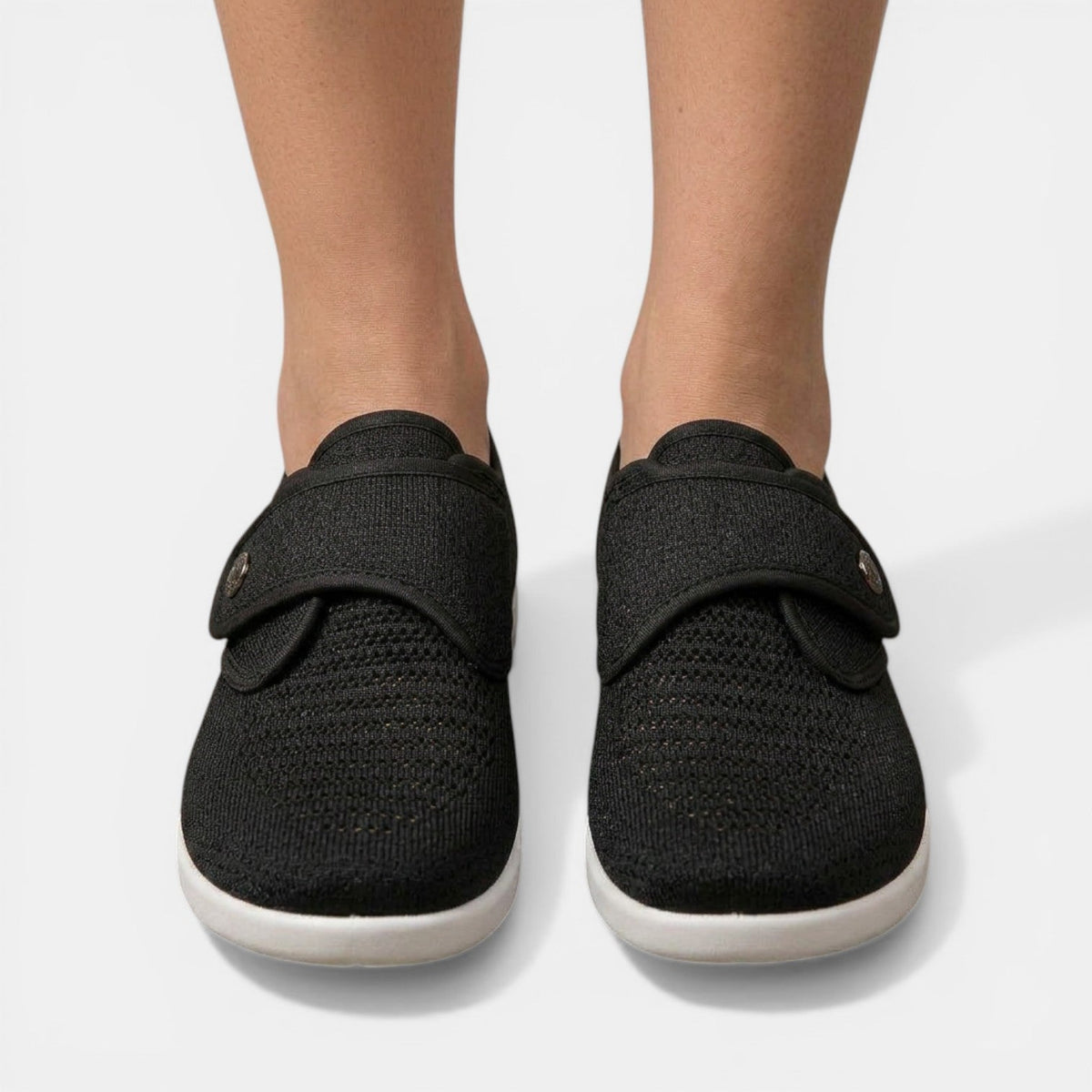 Candice - Women's Cushioned Wide Fit Trainers with Strap
