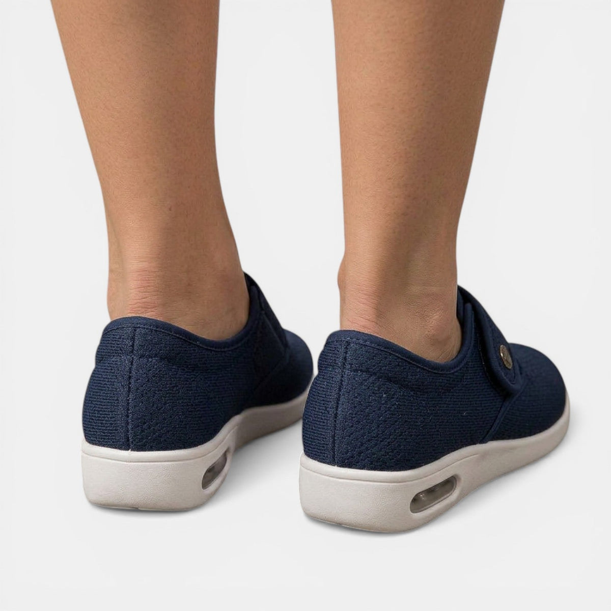 Candice - Women's Cushioned Wide Fit Trainers with Strap