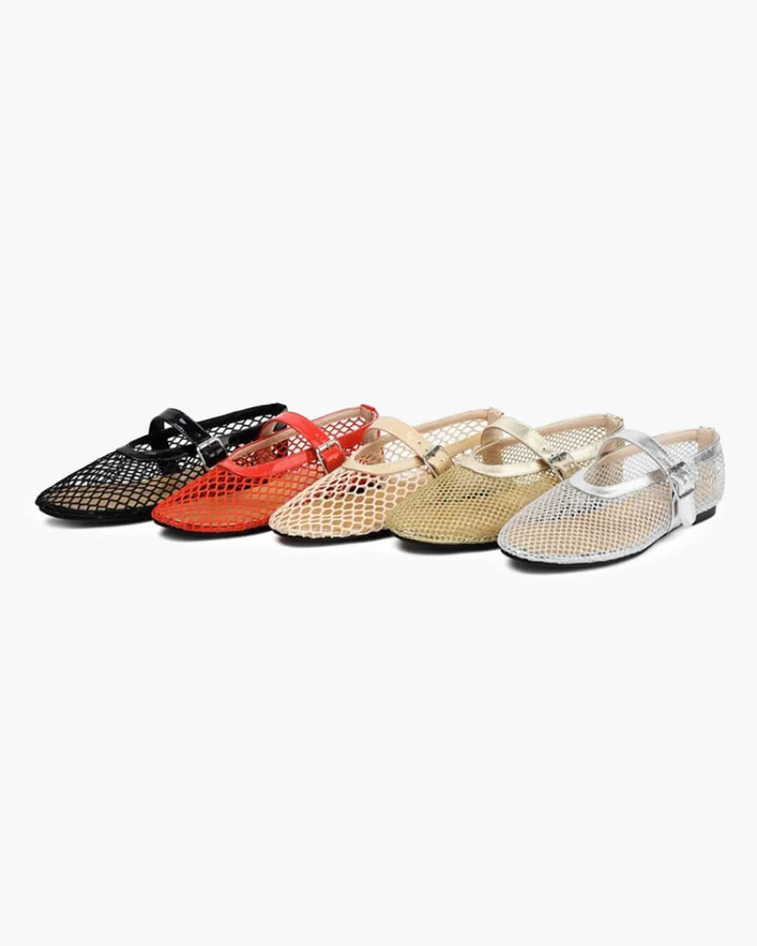 Lena - Women's Wide Toe Box Mesh Ballet Flats - photo 20