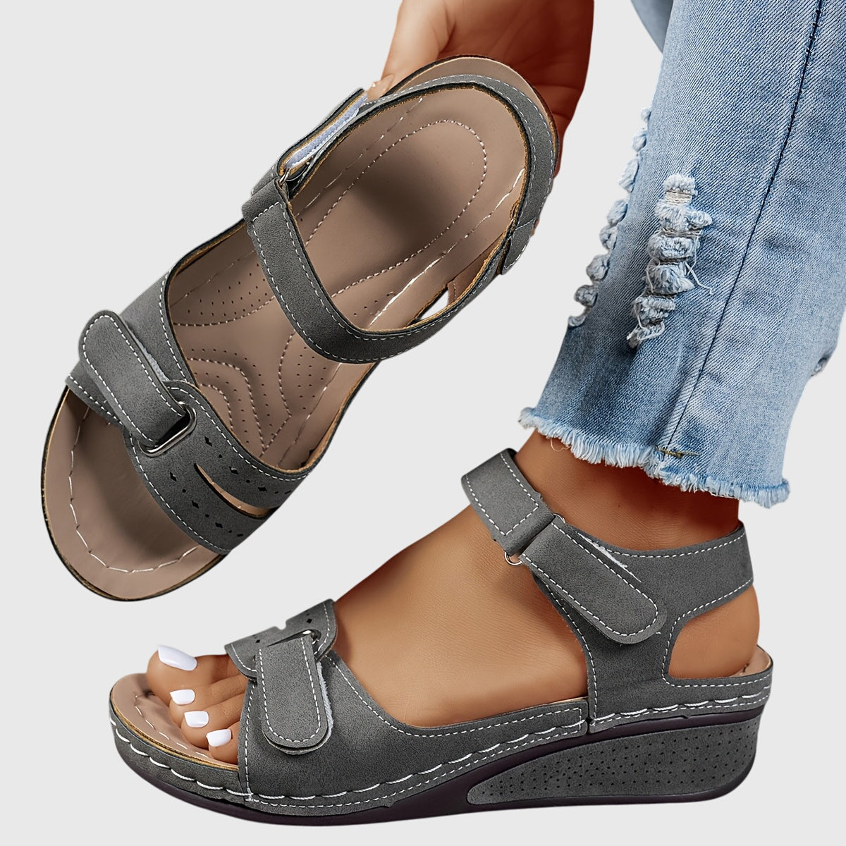 Crystal - Women's Comfortable Flat Sandals - photo 5