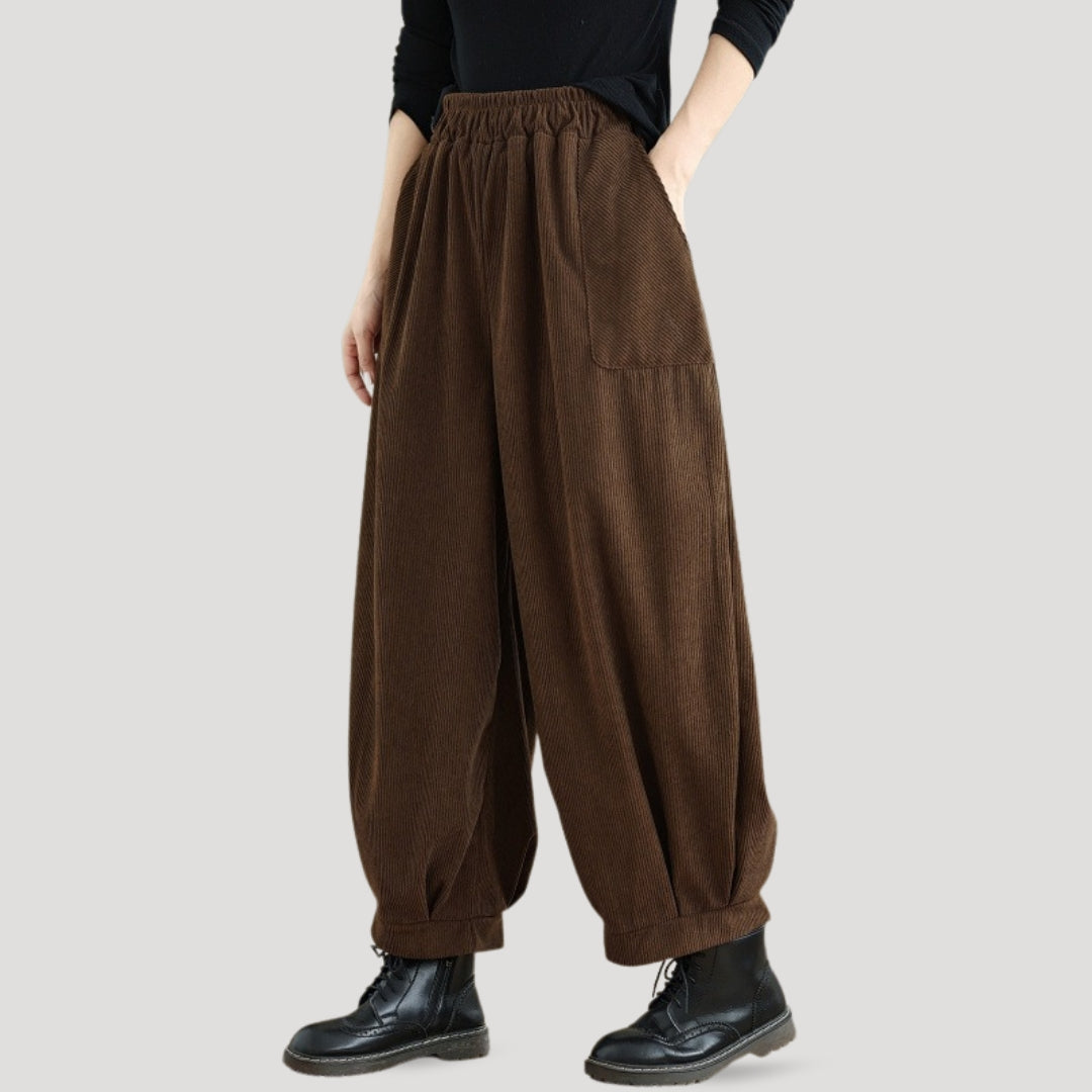 Women's Corduroy Wide-Leg Pants for Effortless Style - photo 1