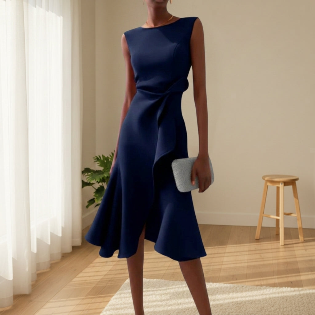 Positano - Women's Draped Asymmetric Midi Dress - photo 2