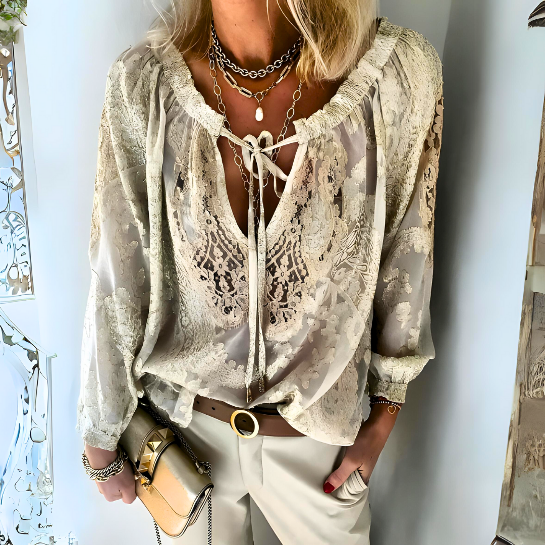 Stylish Crocheted Boho Blouse for Women - photo 1