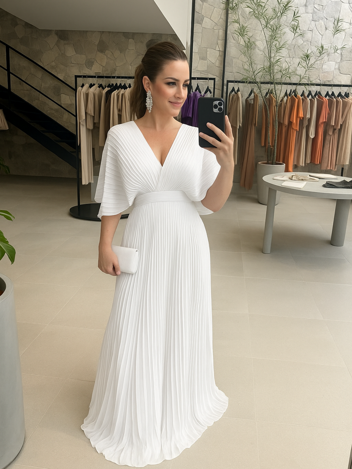 Maddy - Vibrant Pleated Maxi Dress - photo 8