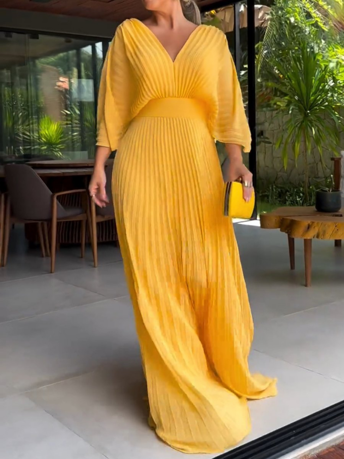 Maddy - Vibrant Pleated Maxi Dress - photo 10