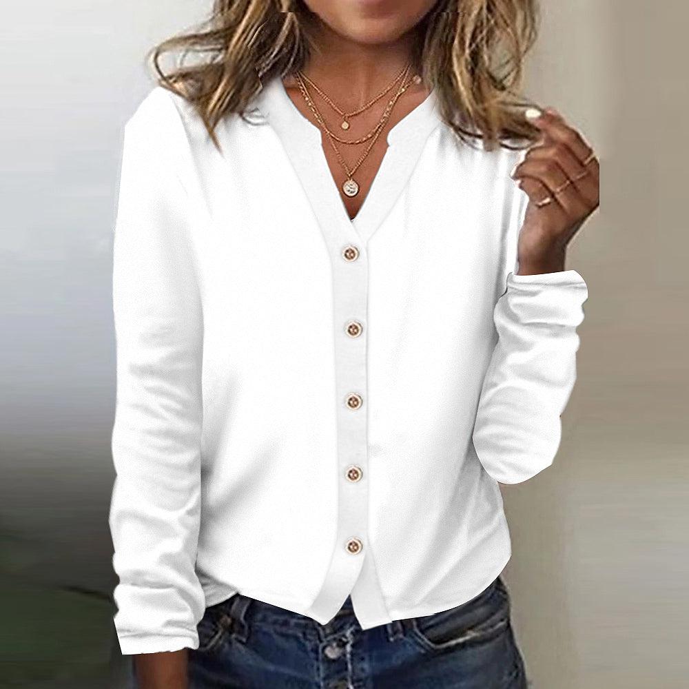 Julia - Women's Long-Sleeve Top with Crew Neck