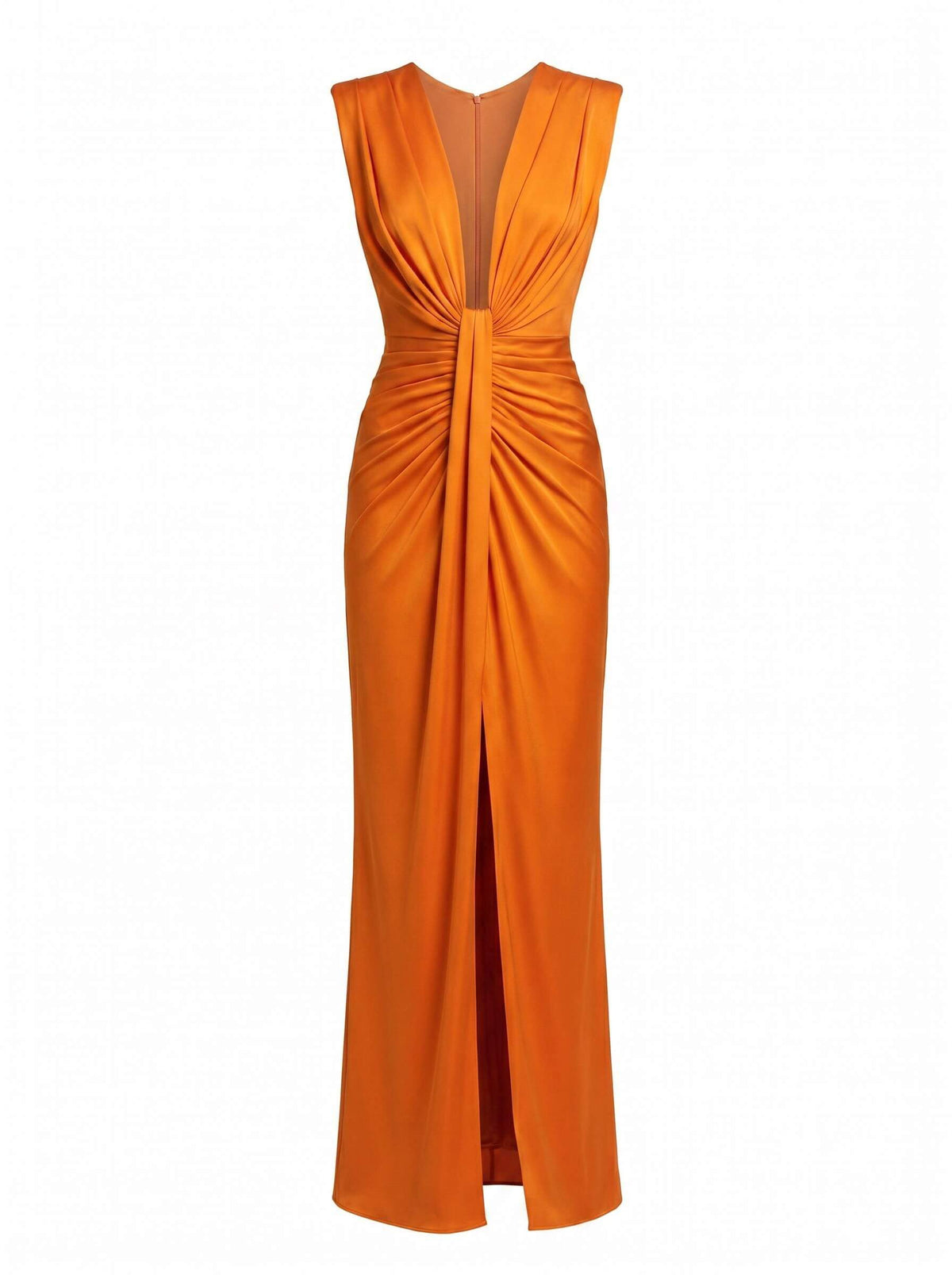 Women's Elegant Pleated Maxi Dress with V-Neckline - photo 6