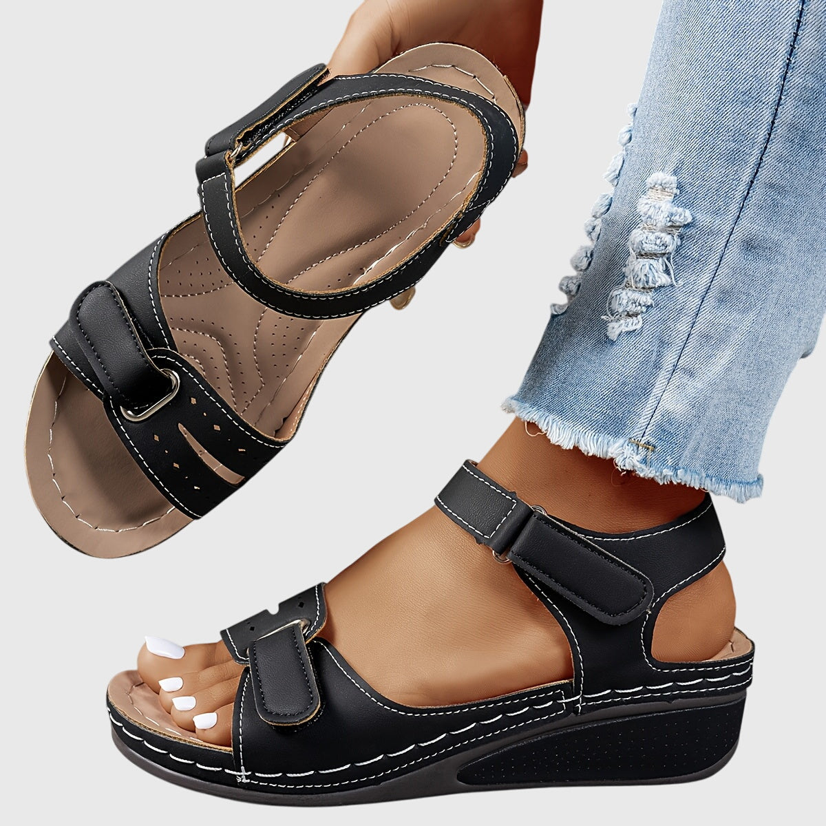 Crystal - Women's Comfortable Flat Sandals - photo 3