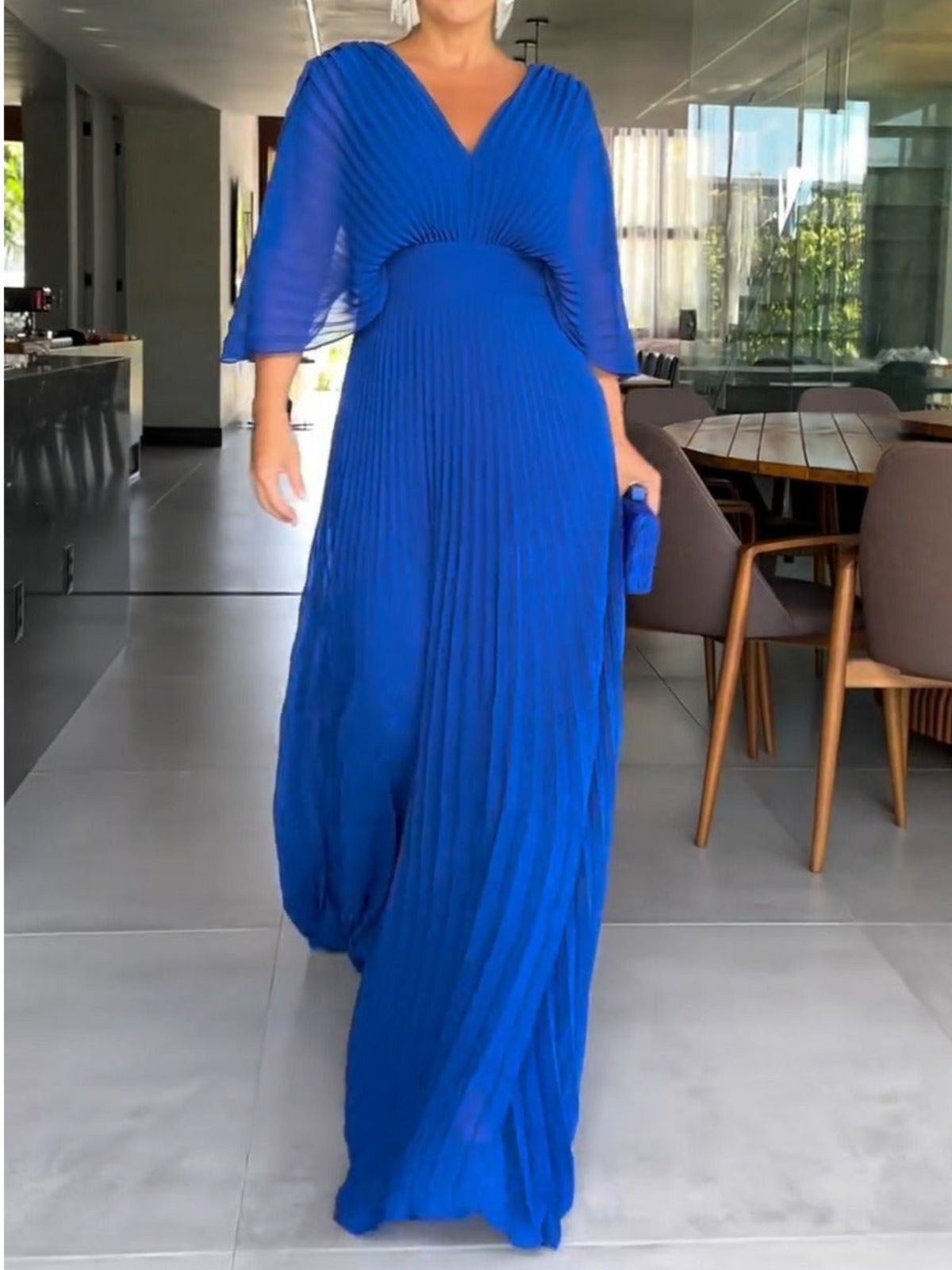 Maddy - Vibrant Pleated Maxi Dress - photo 4