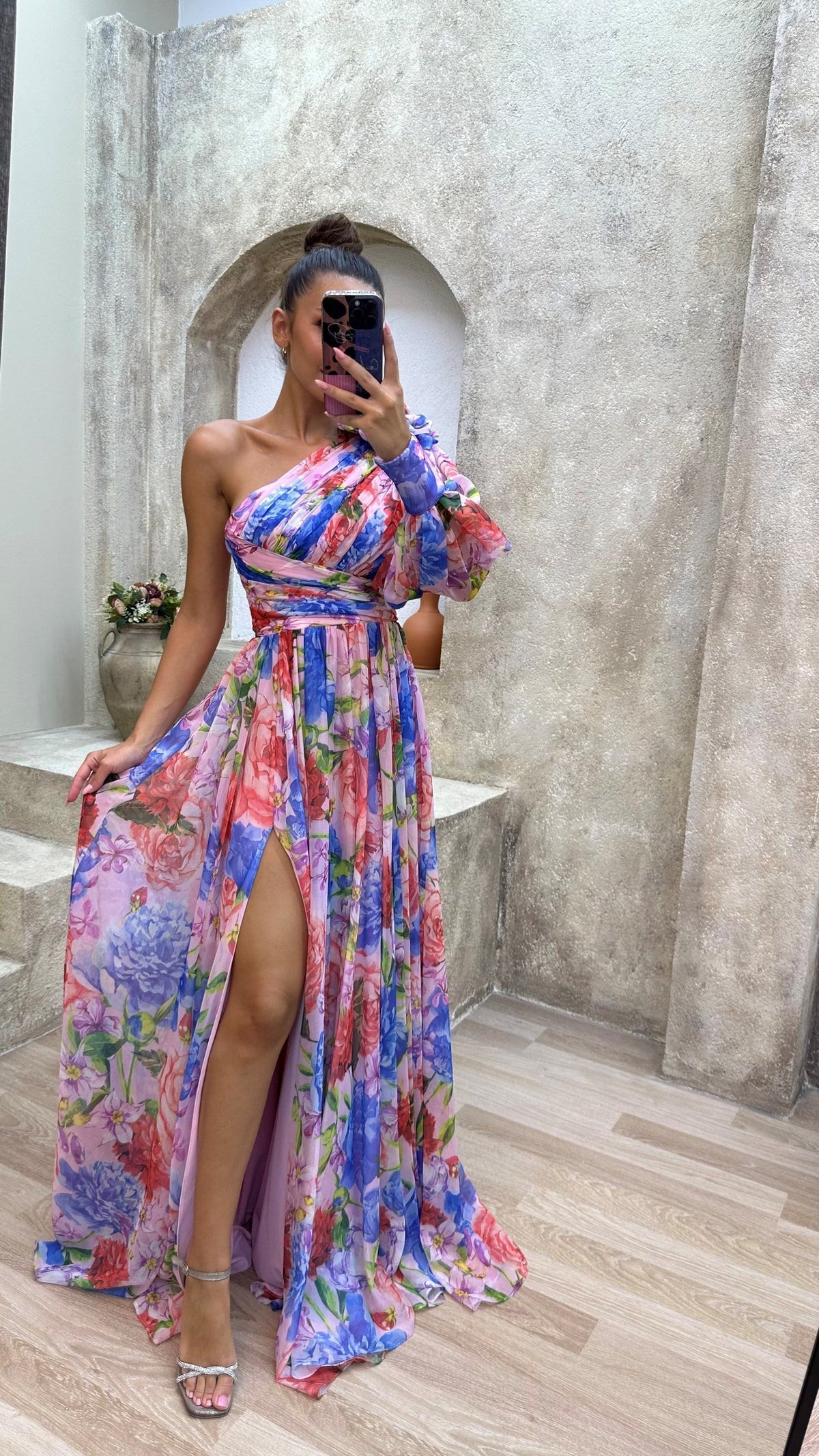 Samantha - Floral One Shoulder Dress - photo 5