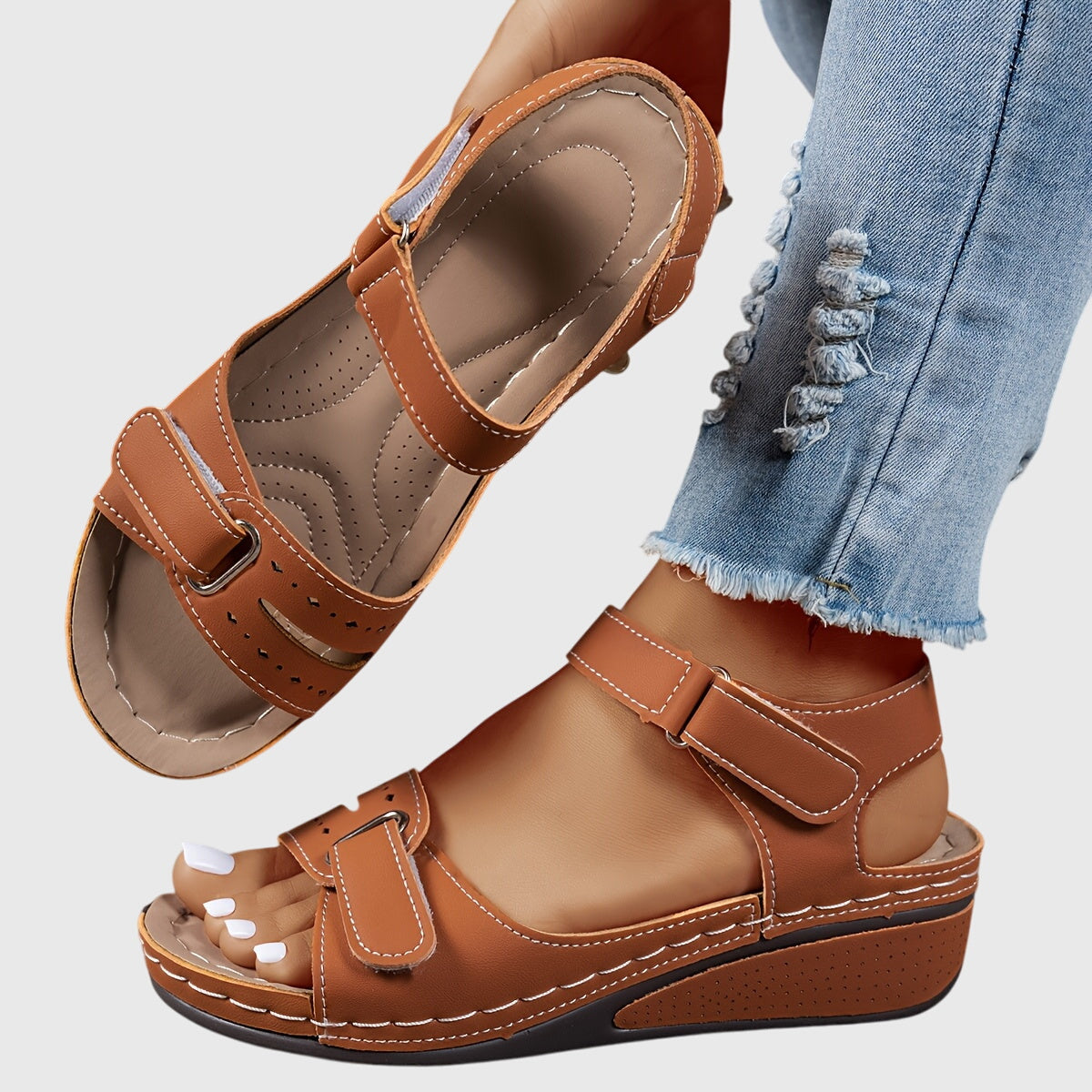 Crystal - Women's Comfortable Flat Sandals - photo 4