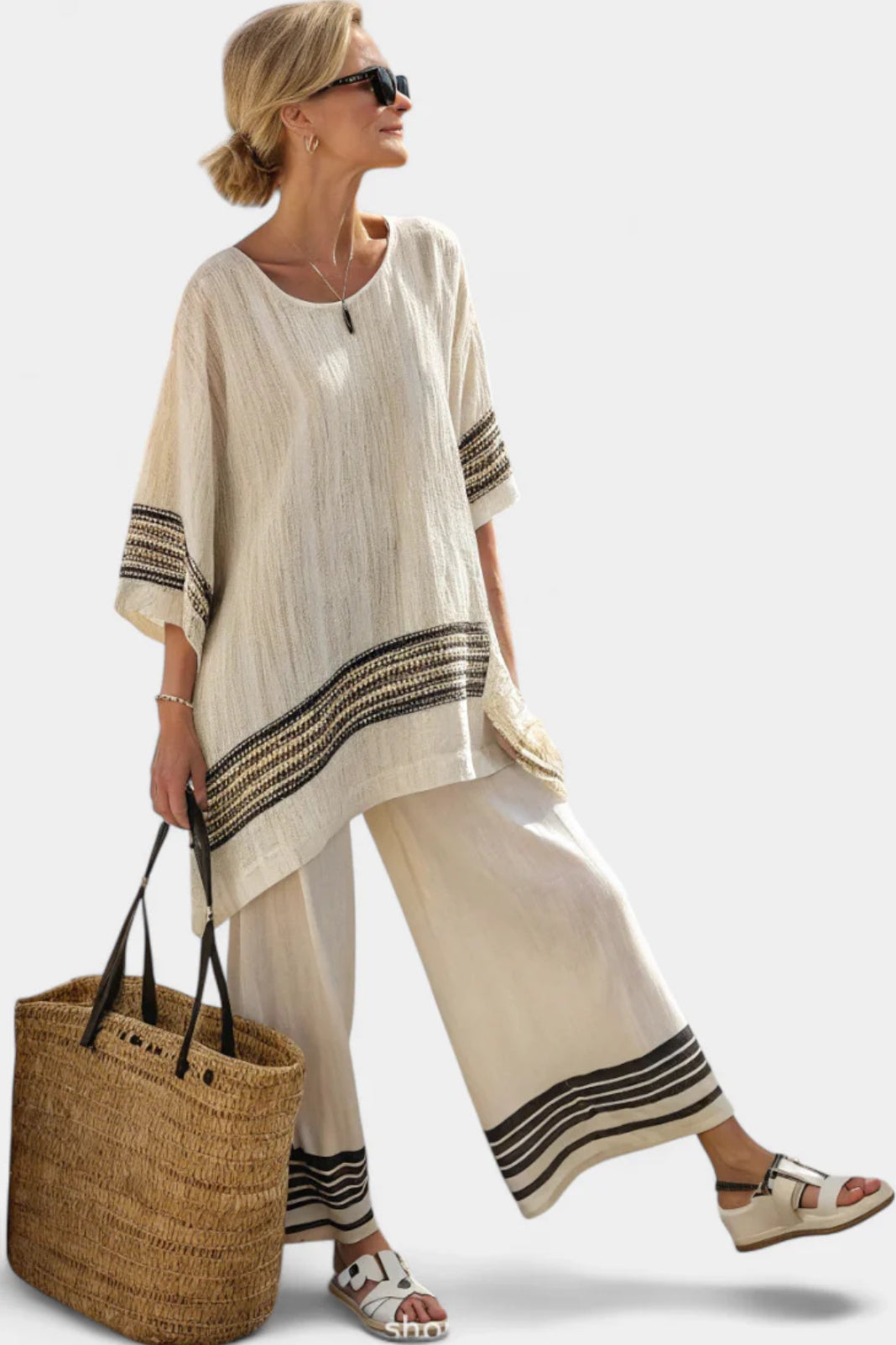 Anila - Women's Elegant Linen Two-Piece Set - photo 3