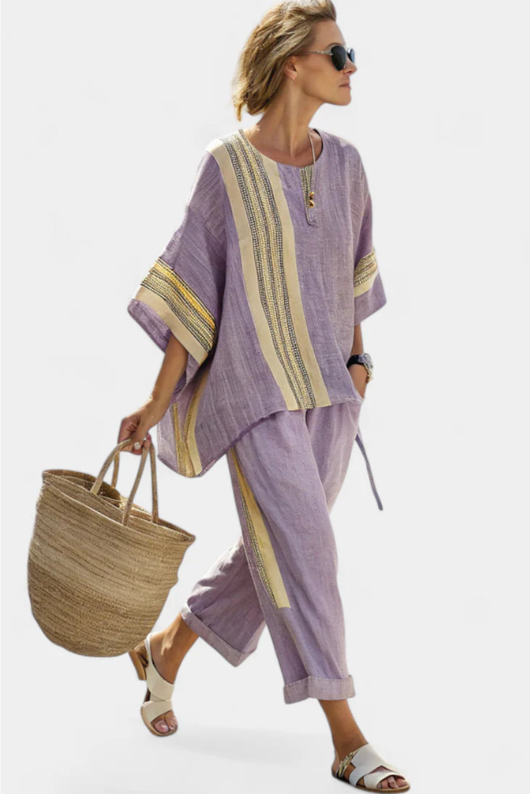 Anila - Women's Elegant Linen Two-Piece Set - photo 4