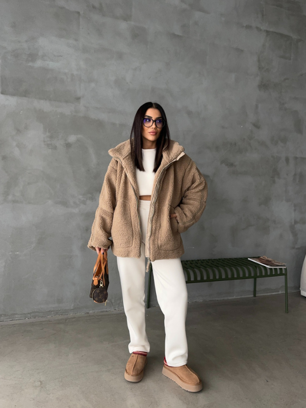 Ultra-Soft Oversized Sherpa Fleece Jacket Stylish for Cold Weather - photo 13