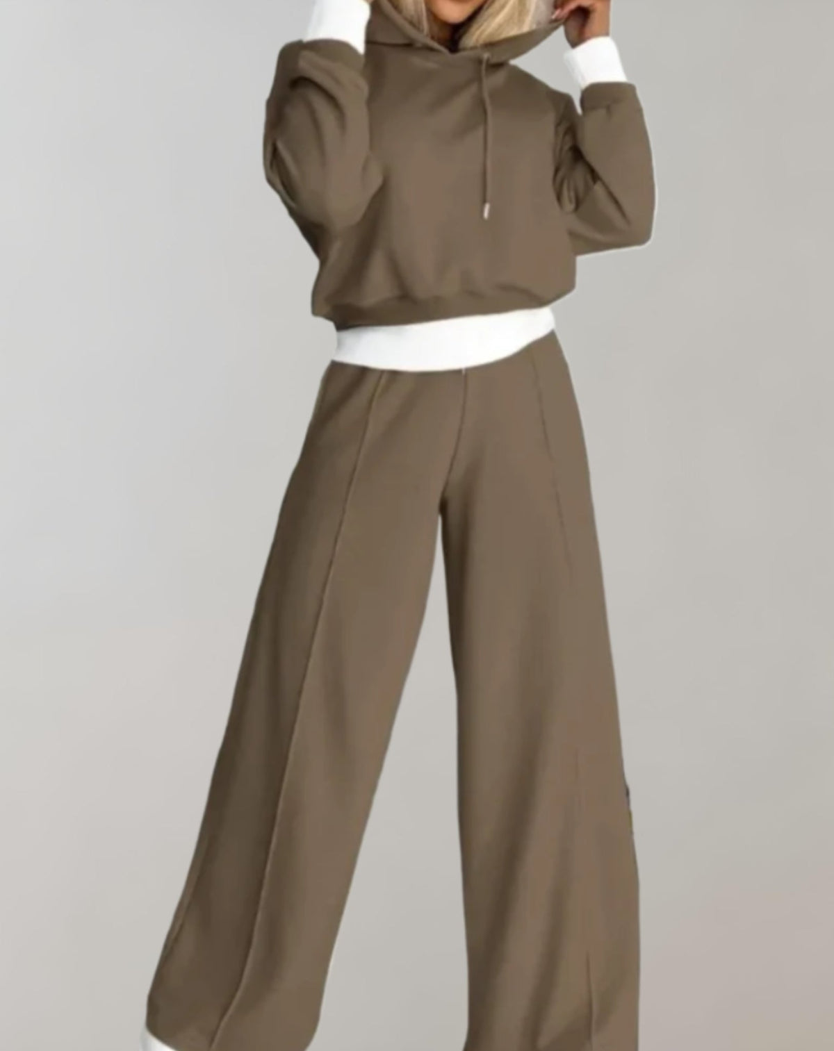 Bethany | Women's Two Piece Wide Leg Tracksuit Set - photo 5