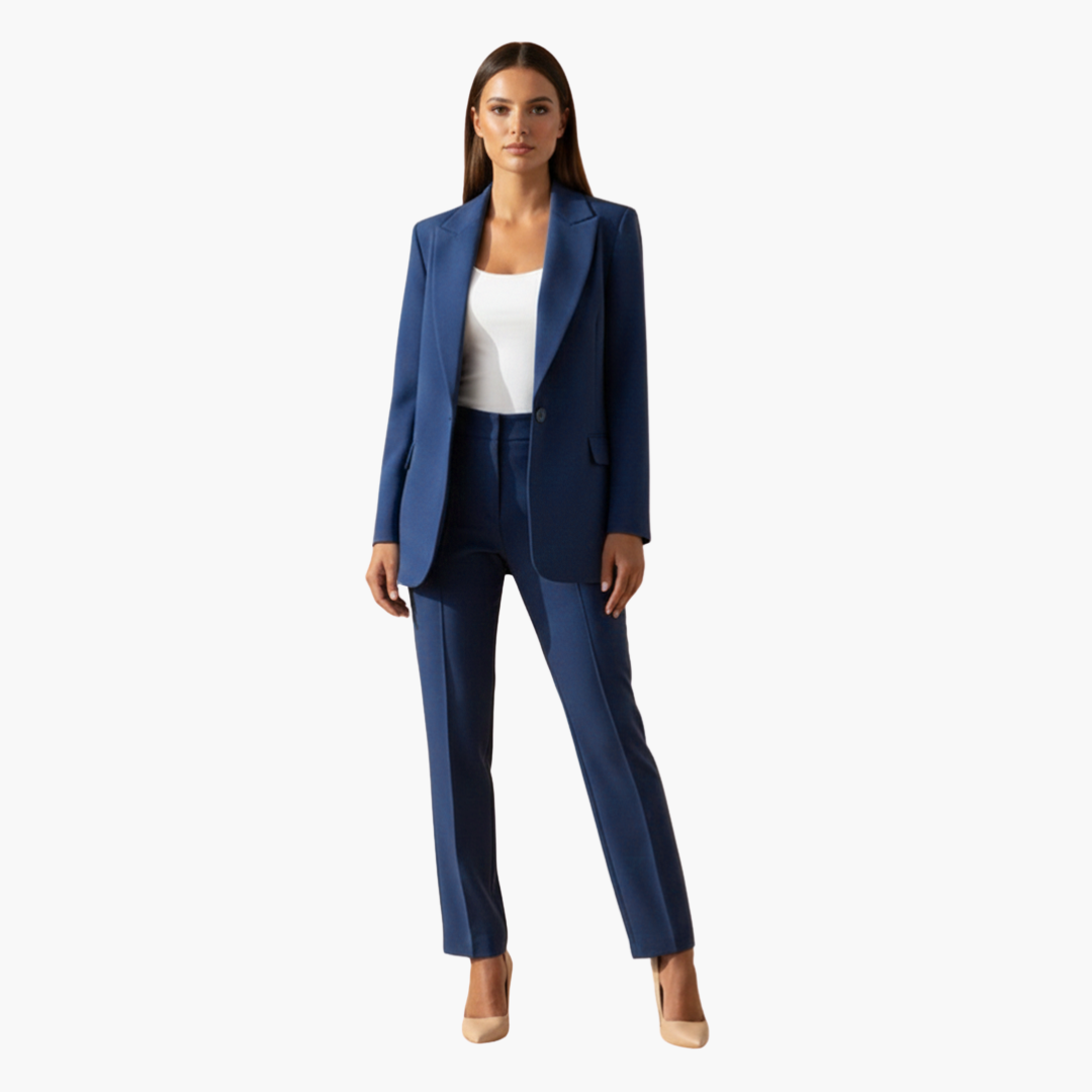 Women's Tailored Blazer and Trouser Suit Two Piece Set - photo 7