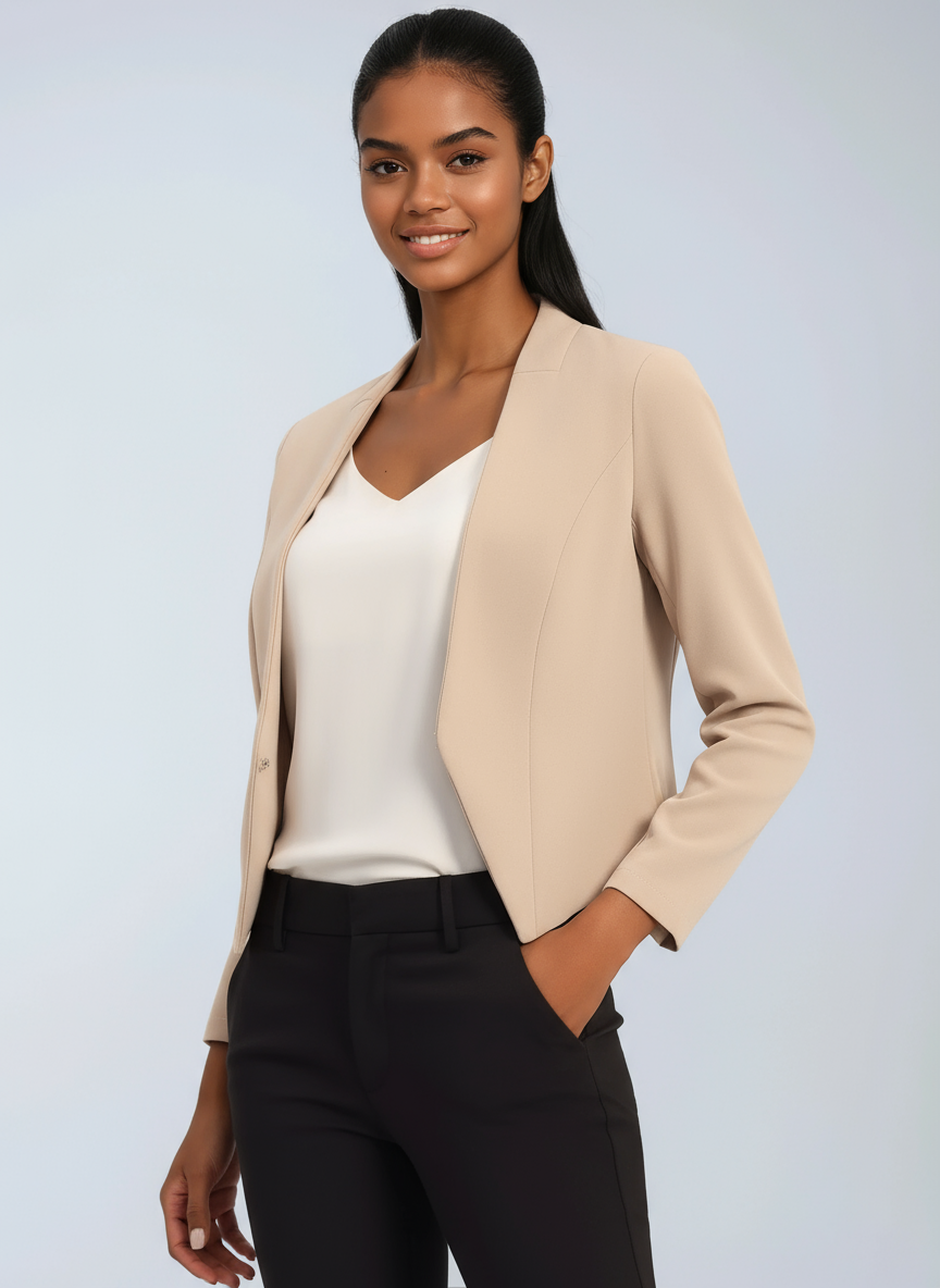 Margarita - Women's Cropped Blazer with Open Front