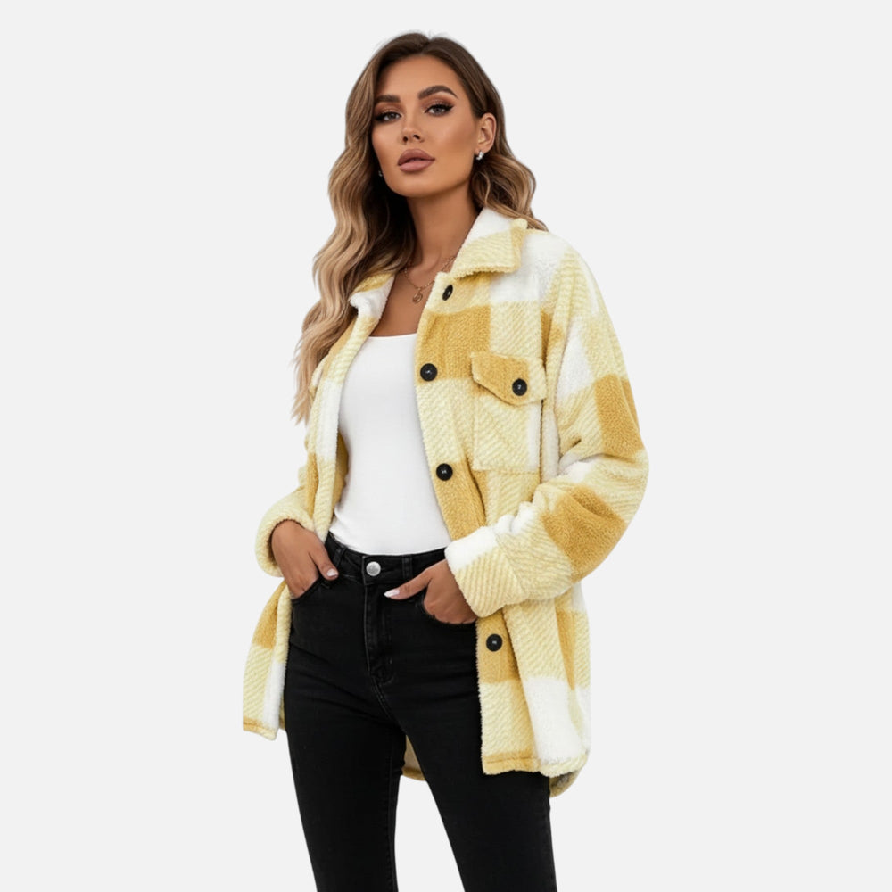 Oversized Plaid Shirt Jacket for Autumn | SoofandClay