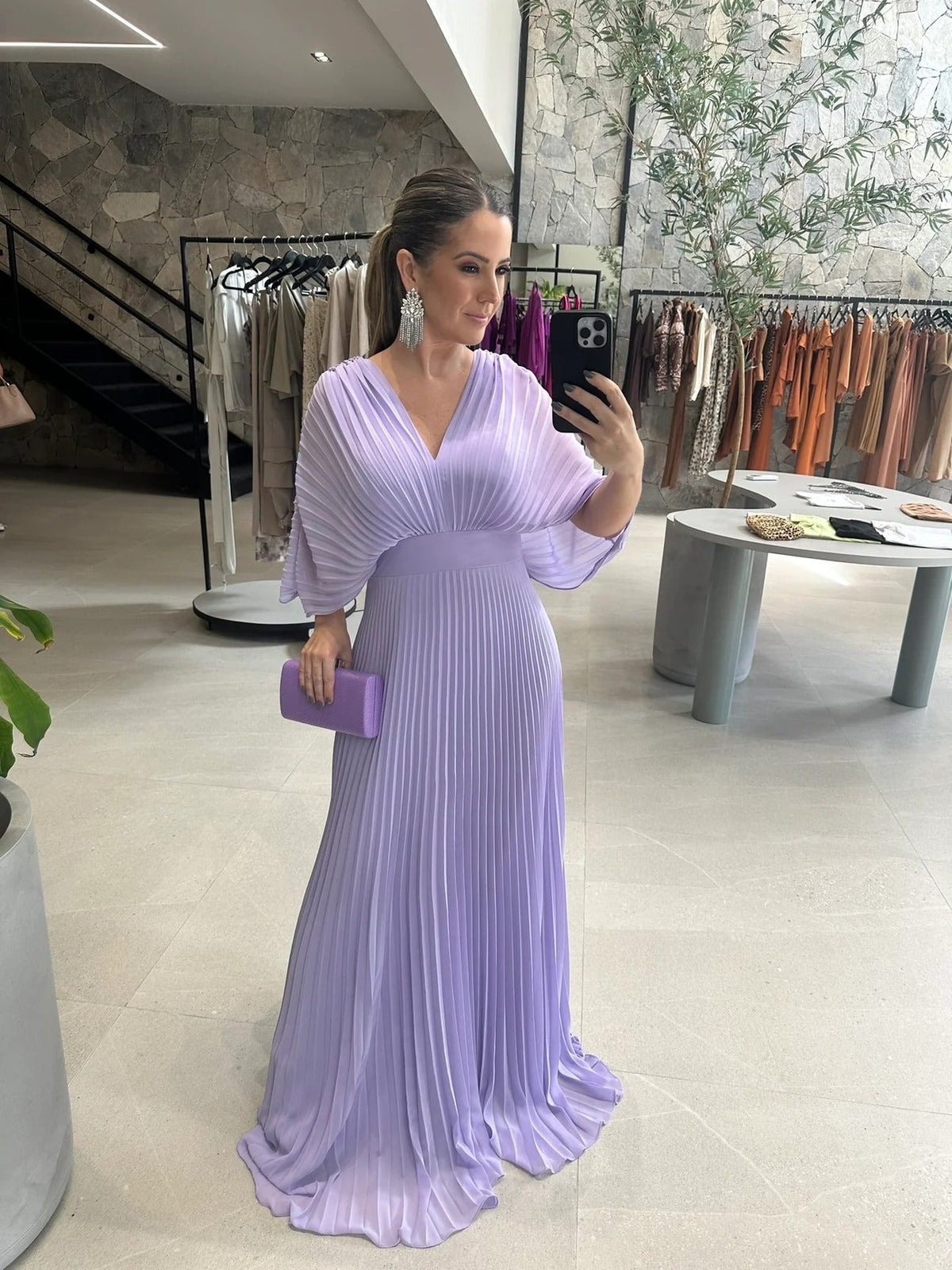 Maddy - Vibrant Pleated Maxi Dress - photo 5