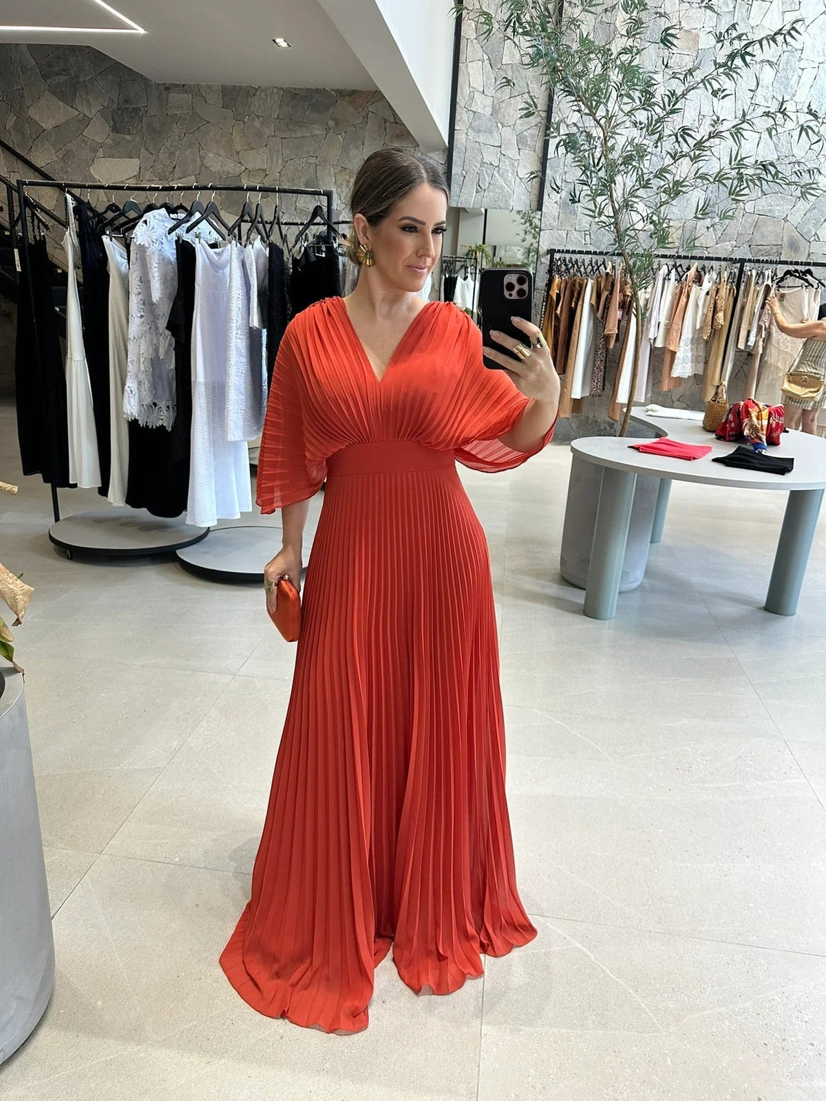 Maddy - Vibrant Pleated Maxi Dress - photo 6