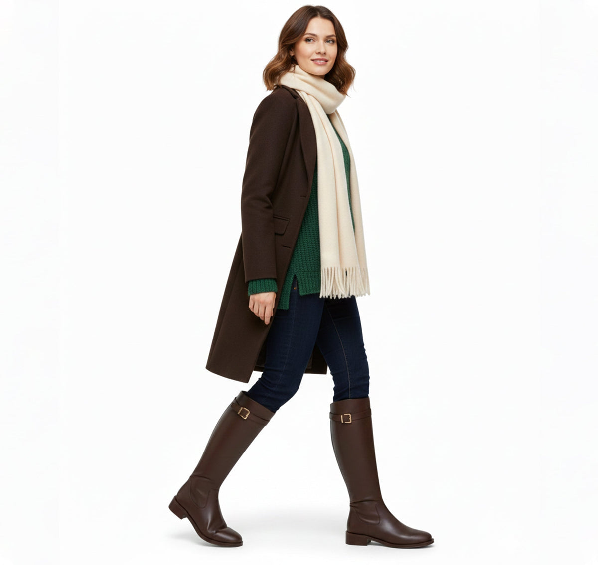 Flossie - Women's Knee-High Boots with Flat Sole