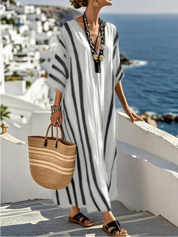 Chic Long Kaftan Dress for Effortless Mediterranean Style - photo 5