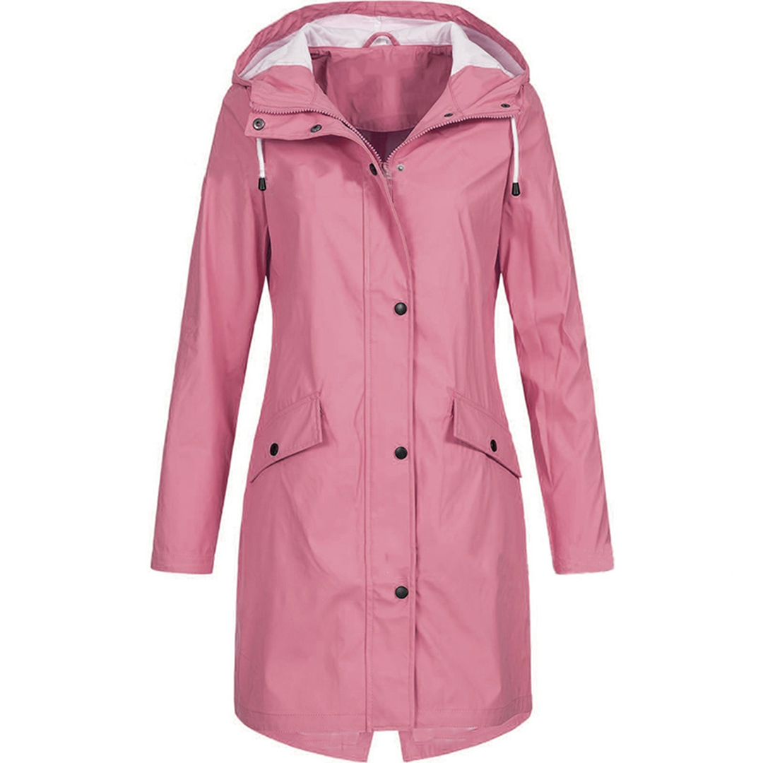 Women's Longline Waterproof Hooded Rain Jacket - photo 1