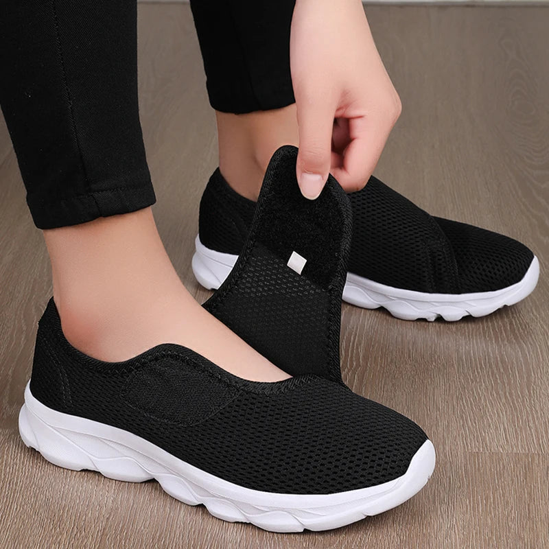 Women's Wide Orthopedic Walking Shoes with Hook and Loop - photo 5
