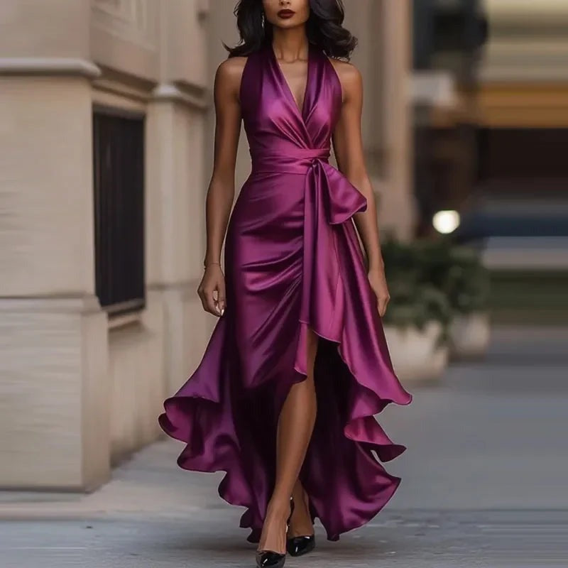 Selena - Women's Off-Shoulder Pleated Evening Dress - photo 4