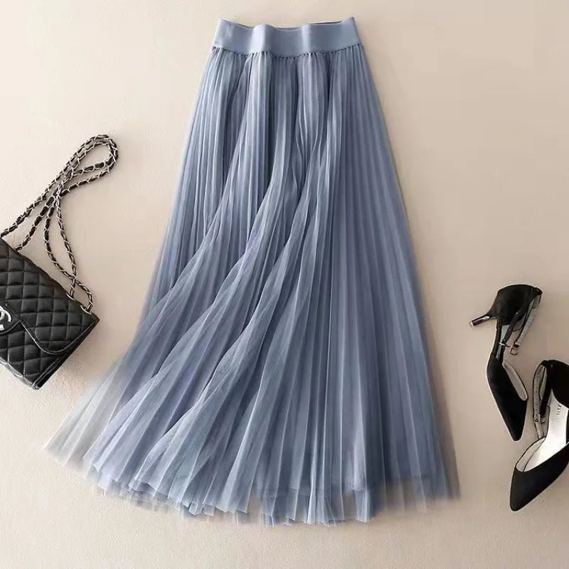 Paloma - Women's High-Waist Pleated Midi Skirt - photo 6