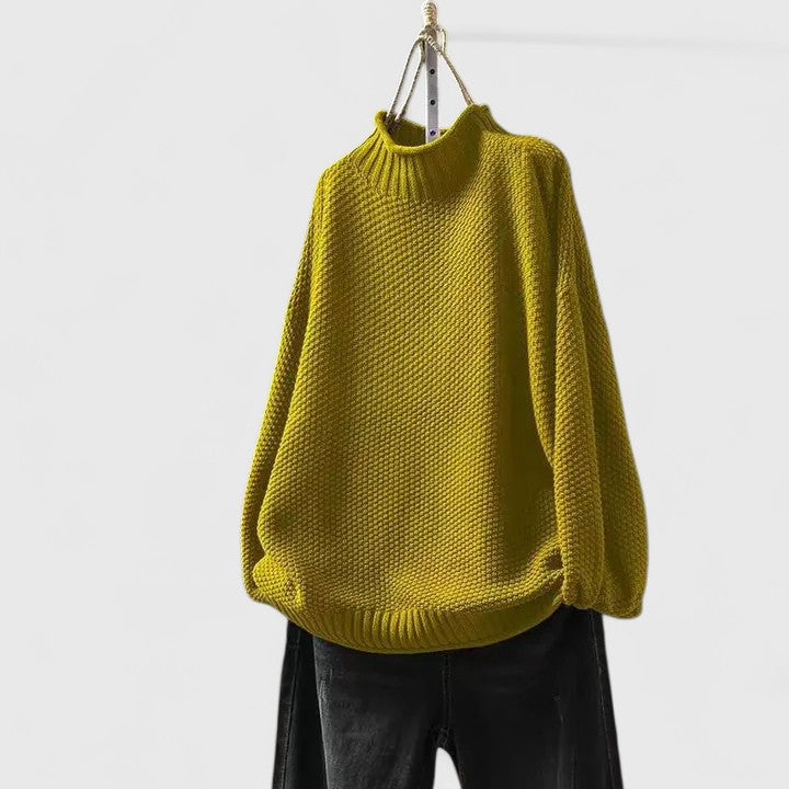 Bernadine - Women's Knitted Jumper with Classic Neckline
