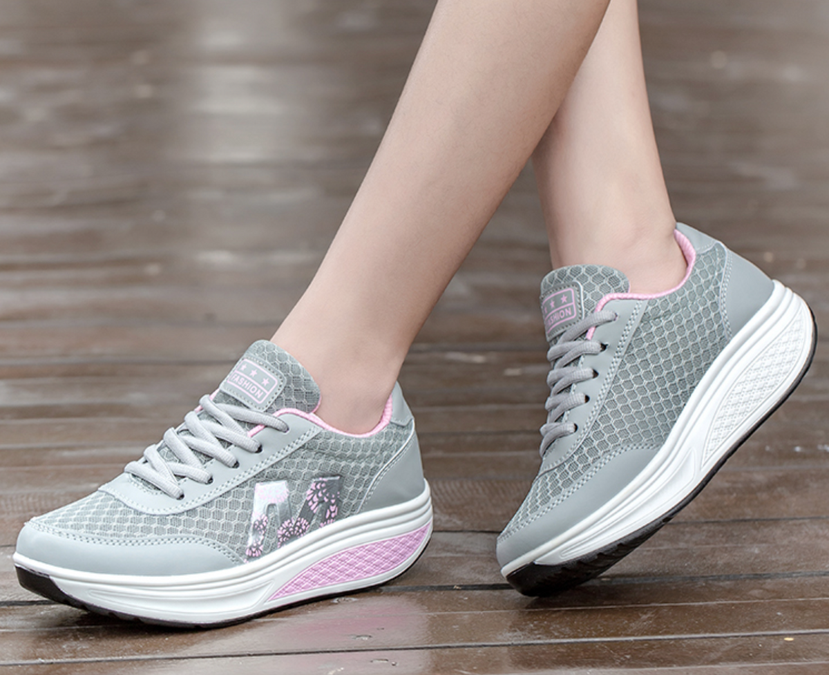 Women's Wide Fit Walking Sneakers with Supportive Insoles - photo 6