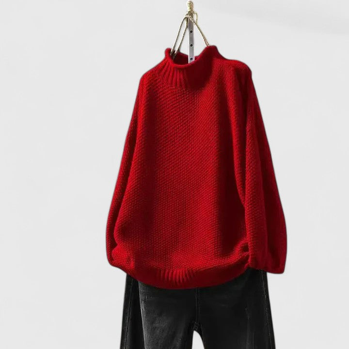 Bernadine - Women's Knitted Jumper with Classic Neckline