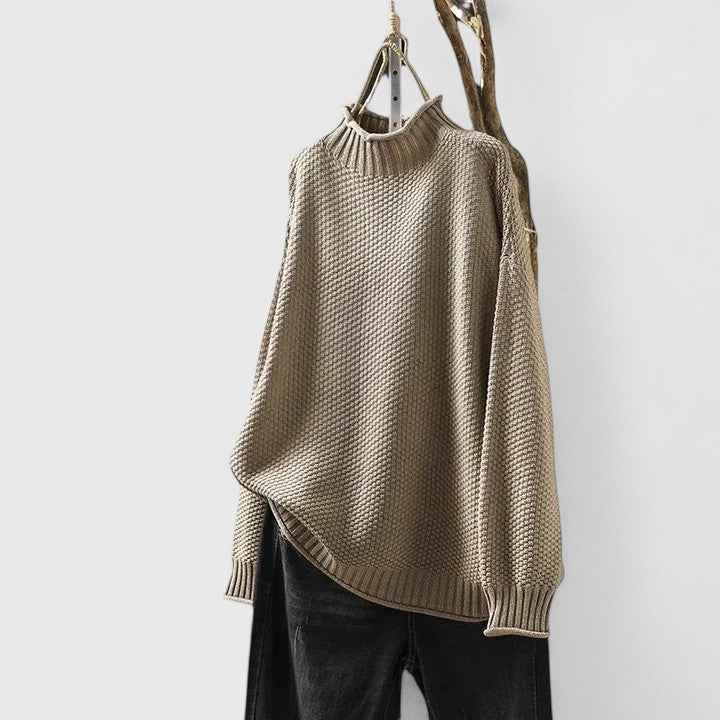 Bernadine - Women's Knitted Jumper with Classic Neckline