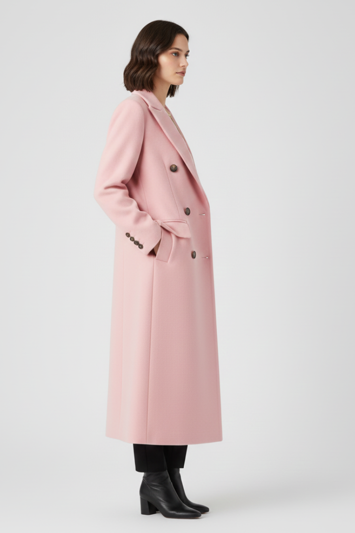 Women’s Coat with Lapel Collar and Button Fastening - photo 8