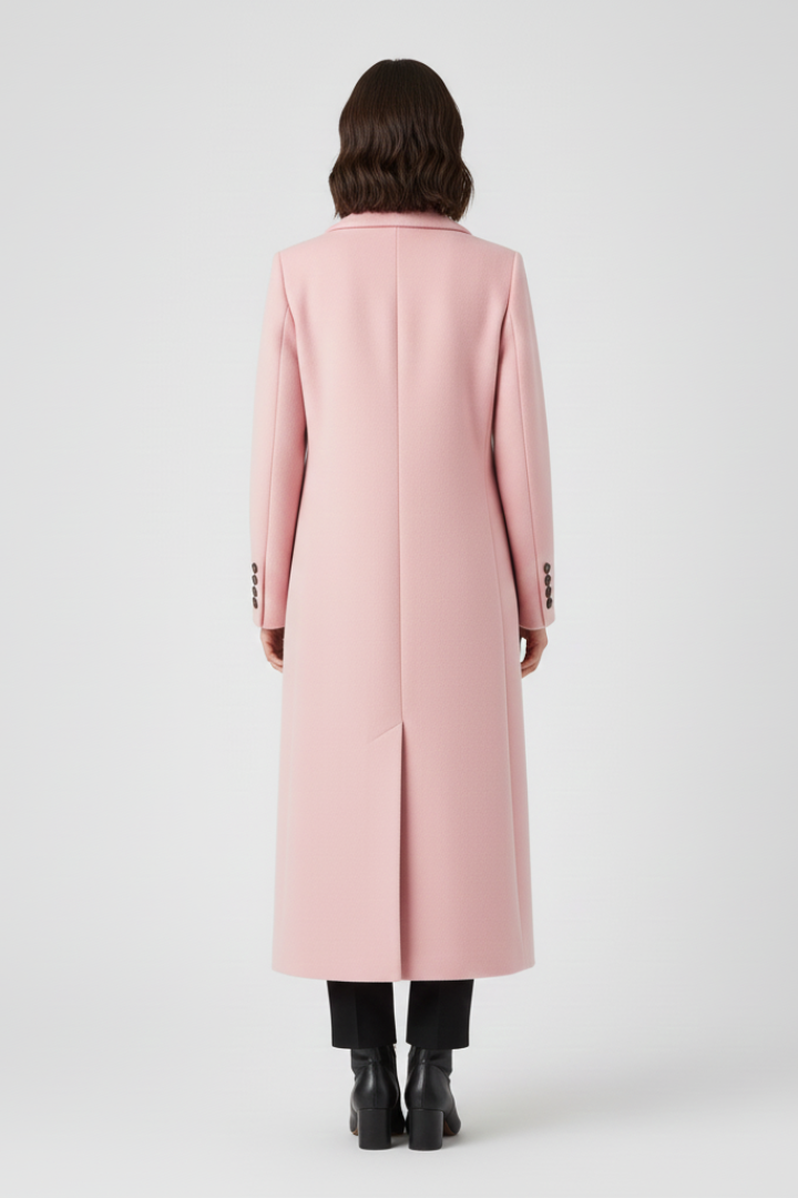 Women’s Coat with Lapel Collar and Button Fastening - photo 10