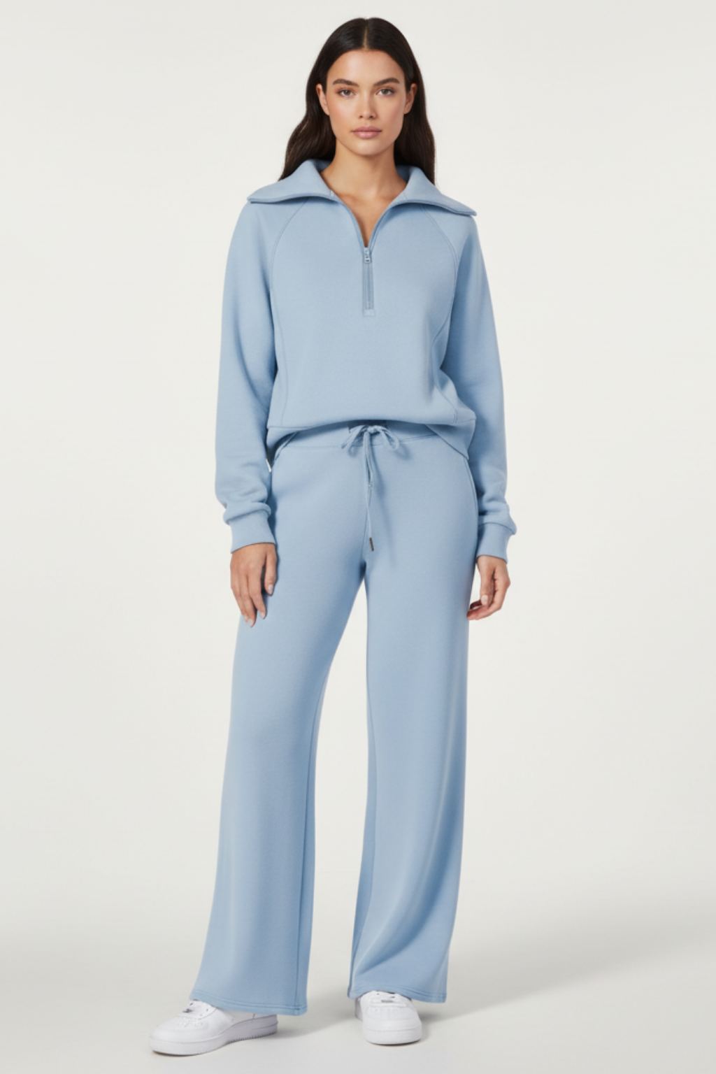 Women’s Sleek Lounge Set with Zip-Detail Top - photo 7