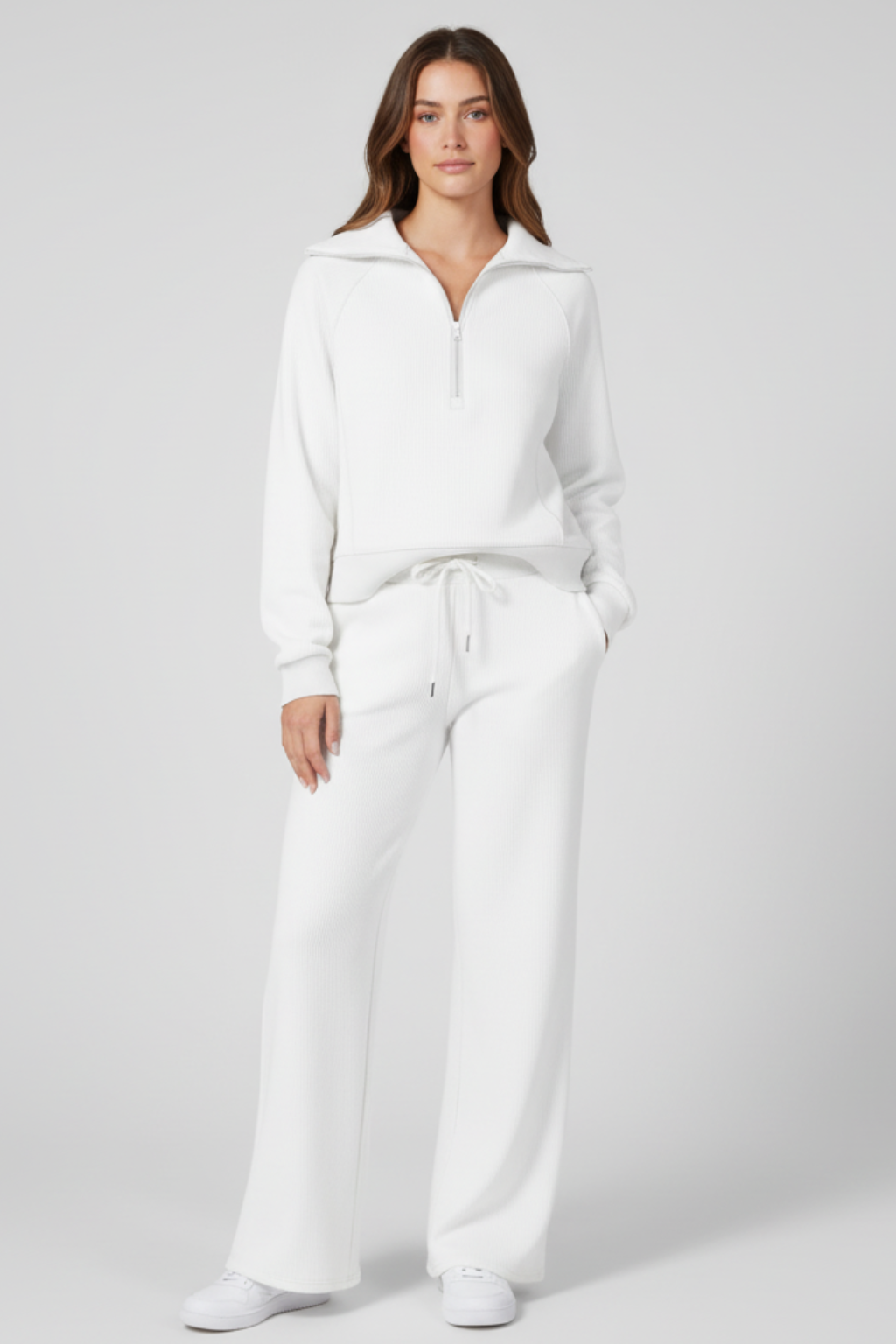 Women’s Sleek Lounge Set with Zip-Detail Top - photo 8