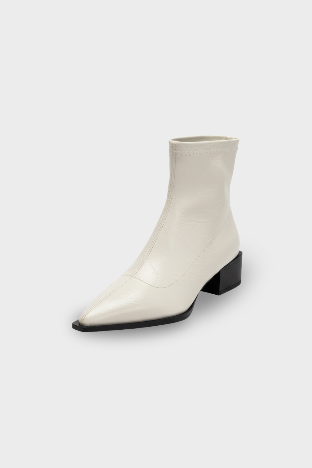 Women’s Pointed Toe Ankle Boots Low Block Heel Slip On Dress Shoes - photo 3
