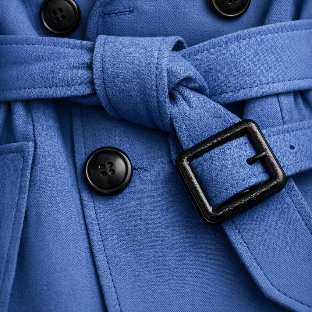 Women's Belted Trench Coat with Tailored Long Fit - photo 5