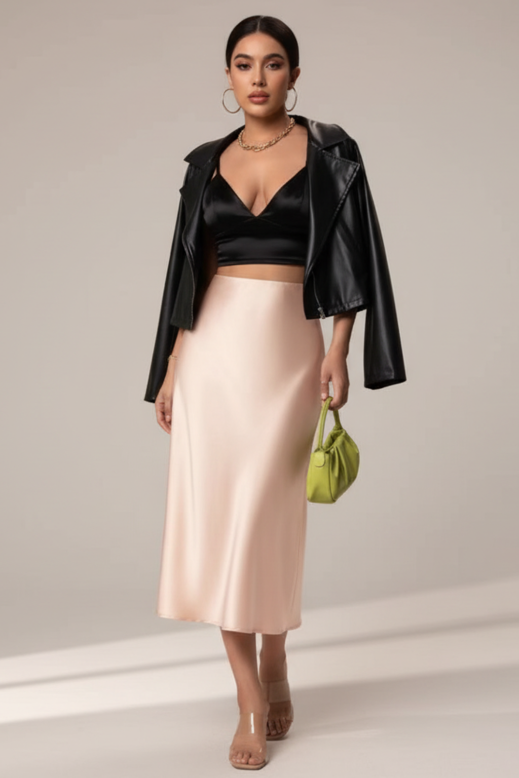 Women’s Satin A-Line Midi Skirt - photo 6