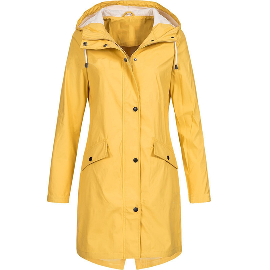 Women's Longline Waterproof Hooded Rain Jacket - photo 3