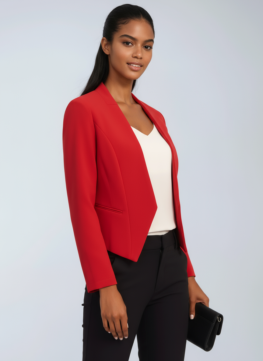 Margarita - Women's Cropped Blazer with Open Front