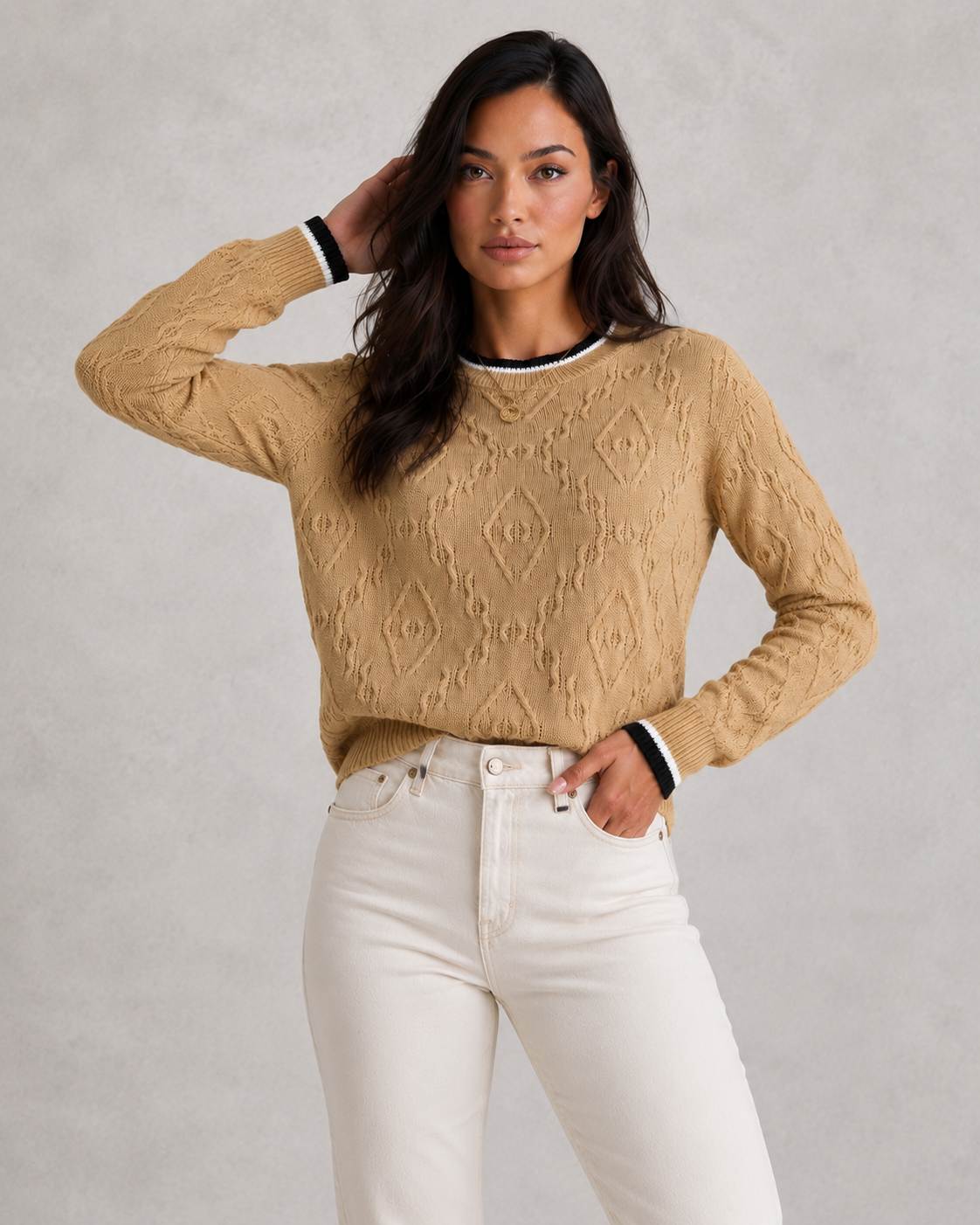 Ada - Women's Striped Knit Jumper for Casual & Everyday Wear - photo 1