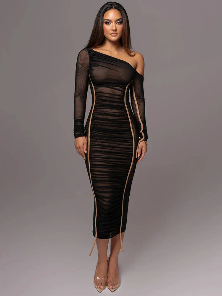 Arbella - Women's Dress with Ruching and One-Shoulder Neckline - photo 15